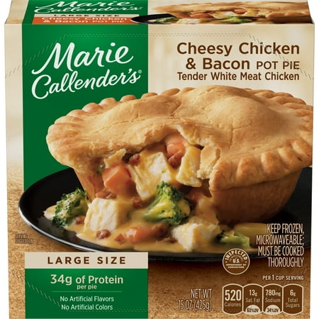 Marie Callender's Frozen Meal, Cheesy Chicken & Bacon Pot Pie, 15 Ounce - Walmart.com - Walmart.com