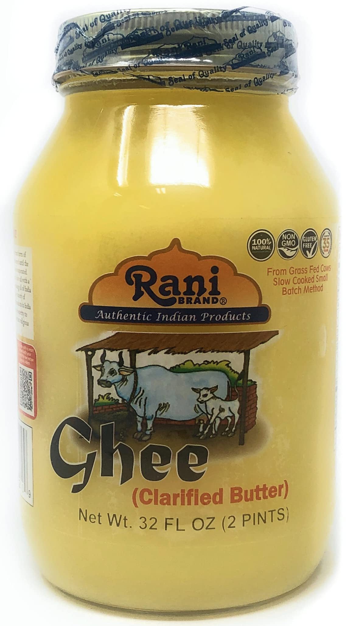 Rani Ghee Pure & Natural from Grass Fed Cows (Clarified Butter) 2lbs
