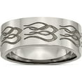 thumbnail image 1 of Titanium Polished Laser Design 8mm Flat Band (Size 10.5) Made In China tb3t-10.5, 1 of 5