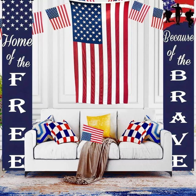 Holiday Banners Background Flag Independence Day Themed Party Supplies Suitable For Holiday Decoration Flag Door Flag