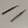 thumbnail image 2 of 2Pcs Stainless Steel Mini Tweezers Dismantling Repair Tool Curved Straight Tip, 2 of 9
