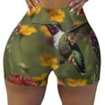 thumbnail image 2 of Sikiie Humming Bird Workout Shorts Women Scrunch Butt Gym Shorts Seamless High Waist Tummy Control Yoga Biker Athletic Shorts-Large, 2 of 8