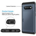 thumbnail image 2 of Allytech Case for Galaxy S10 Plus Case Hybrid Galaxy S10 Plus Wallet Case Dual Layer Protective Shell Hard PC Soft TPU Bumper Credit Cards Slot Cover for 2019 Samsung Galaxy S10 Plus 6.4"- Darkblue, 2 of 7