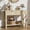 Natural, variant on Boho Chic Console Table with 2 Rattan Drawers and Open Shelf Storage, Narrow Farmhouse Sofa Table for Small Space Entryway, Living Room,Hallway,White