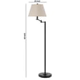thumbnail image 5 of Benjara 3 Way Metal Body Floor Lamp with Swing Arm & Conical Fabric Shade- Black, 5 of 7