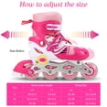 thumbnail image 3 of Patines de Ruedas para Niños Yeacher Ajustables Rosa Negro Azul S M L, 3 of 8