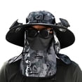 thumbnail image 1 of Men Sun Hat with 2 Solar Fan Fishing Hats Wide Brim For Summer ^ Camping, 1 of 8