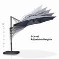 thumbnail image 6 of PURPLE LEAF 10 Ft Cantilever Umbrella Round Outdoor Patio Umbrella Large Offset Hanging Umbrella Aluminum Umbrella with 360°Rotation Adjustable Garden Pool Umbrella,Gray, 6 of 15