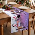 thumbnail image 3 of Table Runner Dresser Scarves 60 Inch Long,Winter Cartoon Snowman Linen Dining Table Runners, 3 of 9
