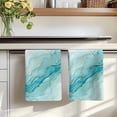 thumbnail image 7 of Turquoise Ombre Marble Kitchen Towels Set of 3, Modern Abstract Art Marble Fluid Absorbent Dish Towels for Kitchen, Microfiber Hand Towel, Quick Drying Tea Towel for Cleaning Decorative Dishcloths, 7 of 7