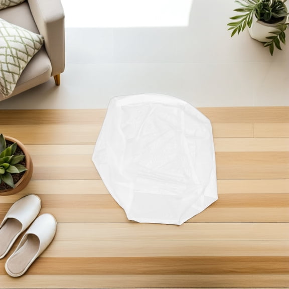 OFFIGAM Lazy Sofa Bean Bag Inner Liner with Zipper, Removable and Washable Cover, No Filler, White