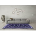 thumbnail image 3 of Ahgly Company Machine Washable Indoor Rectangle Persian Blue Traditional Area Rugs, 4' x 6', 3 of 4