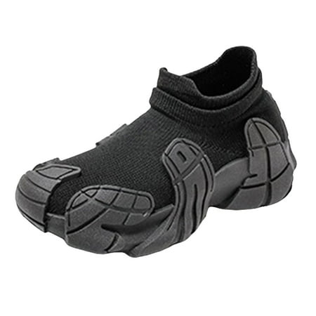 

GEWSEY Walking Shoes for Babies Kids LED Light Up Sneakers Breathable Sport Casual Girls Boys Shoes Flashing Black 1.5