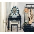 thumbnail image 2 of Makeup Vanity Table Set, Wood Makeup Dressing Table with Mirrors and LED Light, 3 Colors Lighting Modes, 5 Drawers, Vanity Desk for Women/Girls, 2 of 7