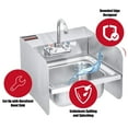 thumbnail image 2 of Durasteel Protector Contra Salpicaduras De Acero Inoxidable, 15.0 X 12.0 In, Montaje En Pared, Escudo Comercial, Seguridad E Higiene En La Cocina, Pantalla Contra Salpicaduras De Cocina, Ideal Para Pr, 2 of 5