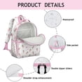 thumbnail image 4 of Fairy Heart Pattern Backpack for School,Cute School Bag,Schoolbag with Adjustable Shoulder Straps & Padded Back,15.25"x11.5"x5.25", 4 of 5