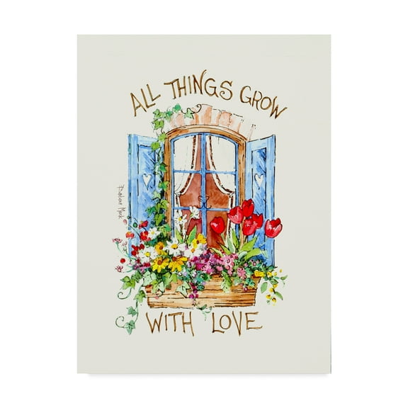 Trademark Fine Art 'All Things Grow With Love' Canvas Art by Barbara Mock