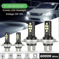 thumbnail image 2 of 4x H7 Led Headlight Low Beam Lights Bulbs 60000lm 6000k 220w Cool White, 2 of 5