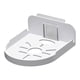 thumbnail image 4 of Estante de pared flotante acrílico, estante para cámara, estantes colgantes, organizador, enrutador, estante para dormitorio, ventanas, hogar, oficina Blanco CUTICAT Estante de soporte flotante, 4 of 7
