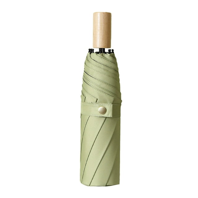 Tri Fold Compact Folding Umbrella For All Weather With Durable Black Frame