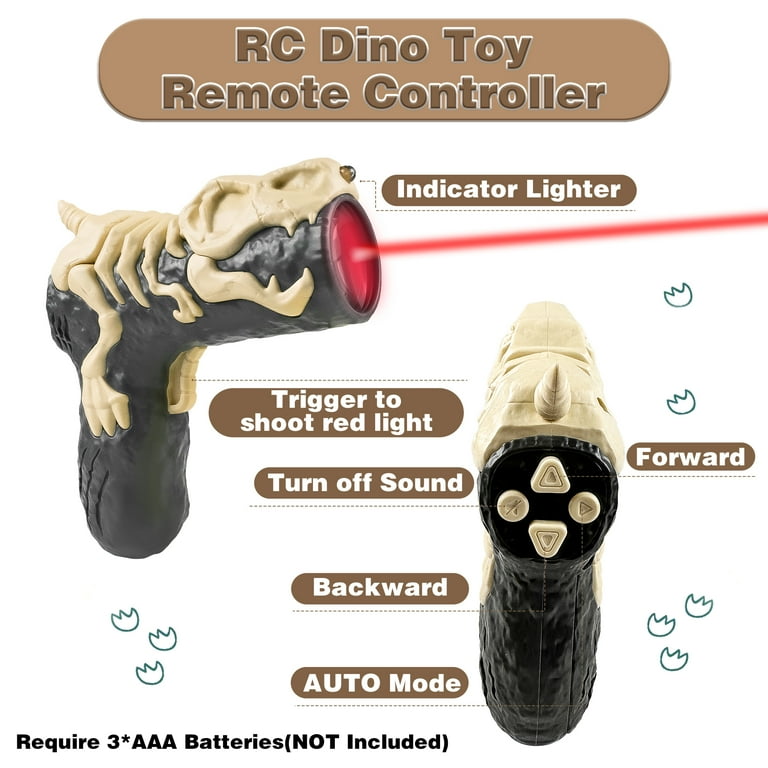 Richgv Laser Light Chasing RC Dinosaur Toy for Boys 3-8