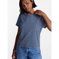 thumbnail image 4 of No Boundaries Washed Relaxed Fit Cotton Tee, Women's XXS-XXL, 4 of 5