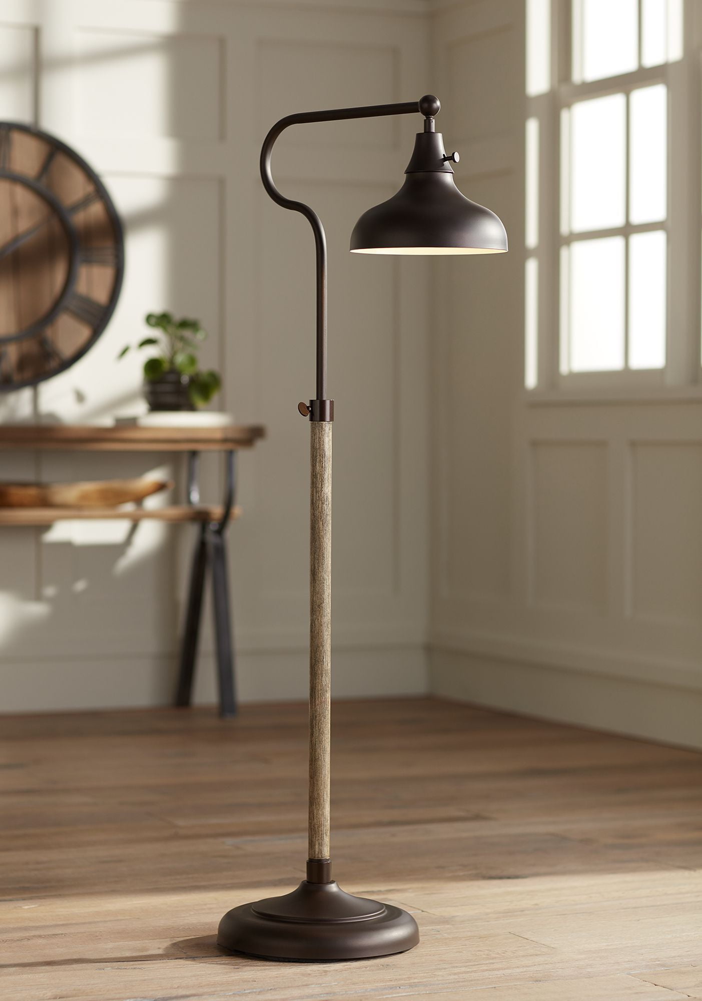 Industrial farmhouse floor lamp deals