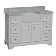 thumbnail image 7 of Zelda 48" Farmhouse Bathroom Vanity with White Cabinet and Carrara Marble Top, 7 of 7