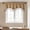 Coffee Color, variant on GYTY [Machine Washable Chenille Valance] Machine Washable Scalloped Chenille Valance - 1 Piece Modern Adjustable Solid Pattern Kitchen Window Treatment with Tassel Trim