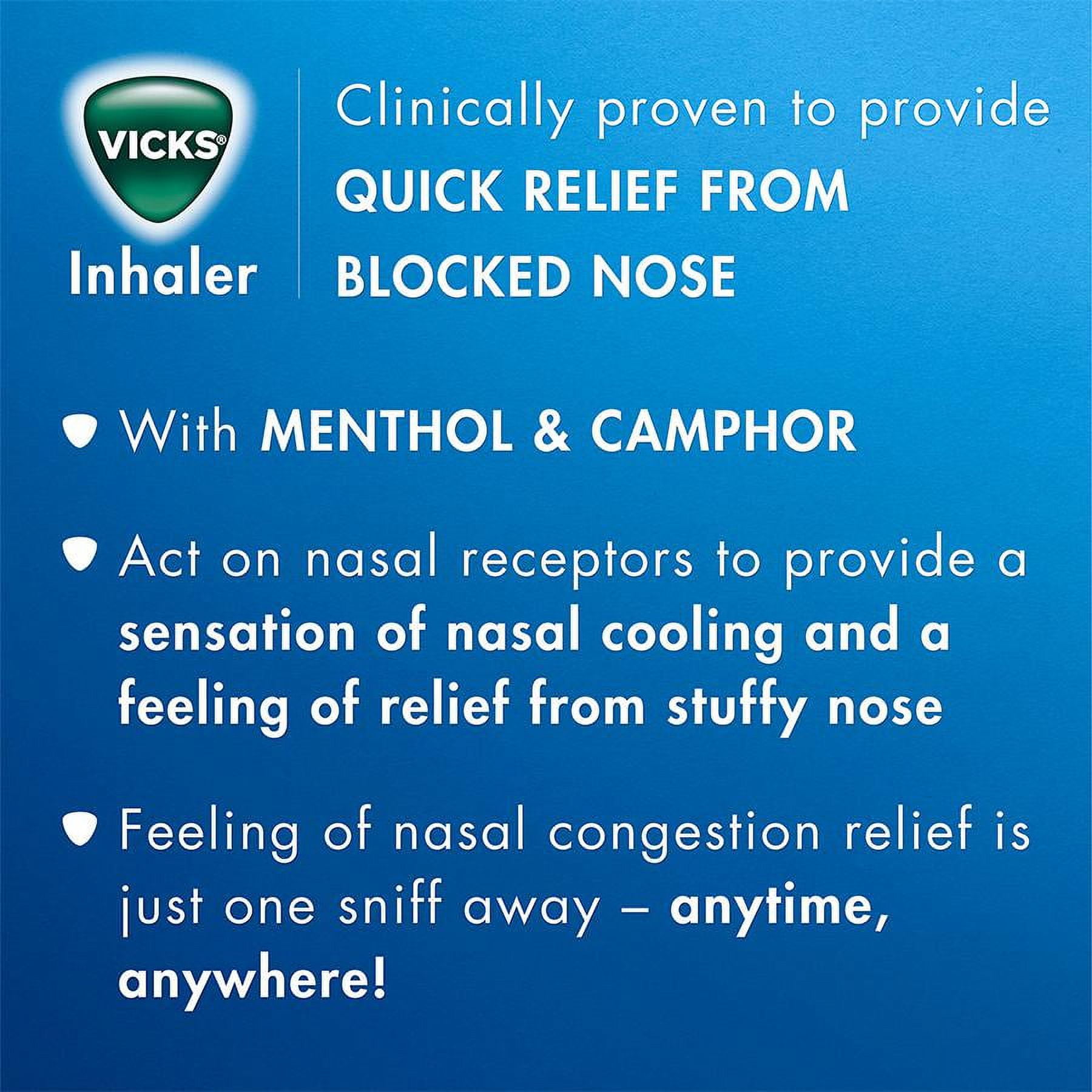 Vicks Inhaler for Fast Relief in Nasal Congestion (PACK of 12 PCS) –  Rafaelos