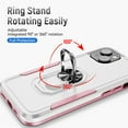 thumbnail image 3 of Phone Case Compatible with iPhone 14, Cover with Magnetic Ring Holder Stand Hybrid Rugged Shockproof Drop Proof Heavy Duty Cell Accessories for iPhone 14 Women Men, White/Pink, 3 of 9