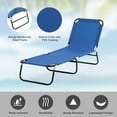 Outsunny Multiple Position Steel Outdoor Chaise Lounge Blue