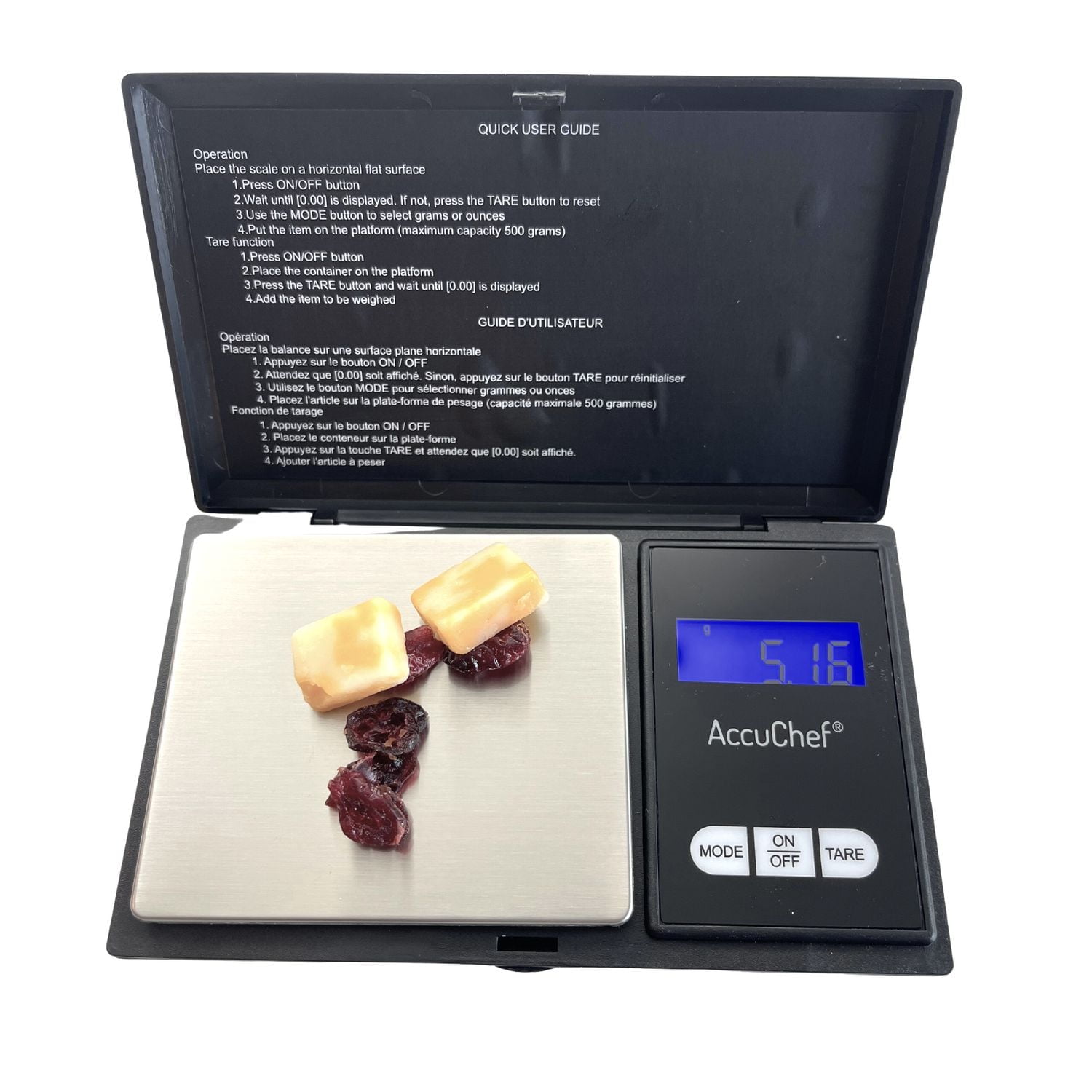 AccuChef Digital Diet Scale, Stainless Steel Weighing Platform, Model 2365
