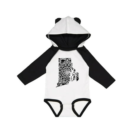 

Inktastic Rhode Island Silhouette Mandala Gift Baby Boy or Baby Girl Long Sleeve Bodysuit