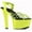 Yellow, variant on Ellie Shoes E-711-Solar 7" Heel Neon Womens Platform Blacklight Reactive Spikes. Fuchsia / 8