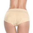 thumbnail image 5 of ZQUUVOU Women's Thong Shapewear with Butt Enhancement Pads Seamless Invisible Lifting Panty Solid Color Under Clothing Beige, 5 of 5