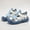 F-643Blue, variant on Baby Kids Girls Sandals Soft Sole Non Slip Closed Toe Mesh Lightweight Breathable Shoes For Outdoor Play And Daily Wear,Black,5-5.5 Years