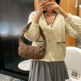 thumbnail image 3 of Bolso bandolera de invierno jinwen acolchado de algodón para mujer marrón, 3 of 8