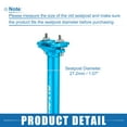 thumbnail image 5 of Unique Bargains Bicycle Seatpost Adjustable 27.2x400mm Seat Post for Mountain MTB Road Bike BMX Aluminum Alloy Blue, 5 of 6