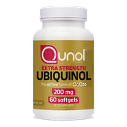 Qunol Ubiquinol CoQ10 Softgels, 200mg, Extra Strength, Heart Health Supplement, 60 Count