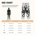 thumbnail image 2 of Salouo Abstract Ink Octopus Print Women's Pajama Pants Casual Loose Sweatpants PJs Flowy Pants Drawstring Palazzo for Women Wide Leg Pants Lounge Pajama -Small, 2 of 8
