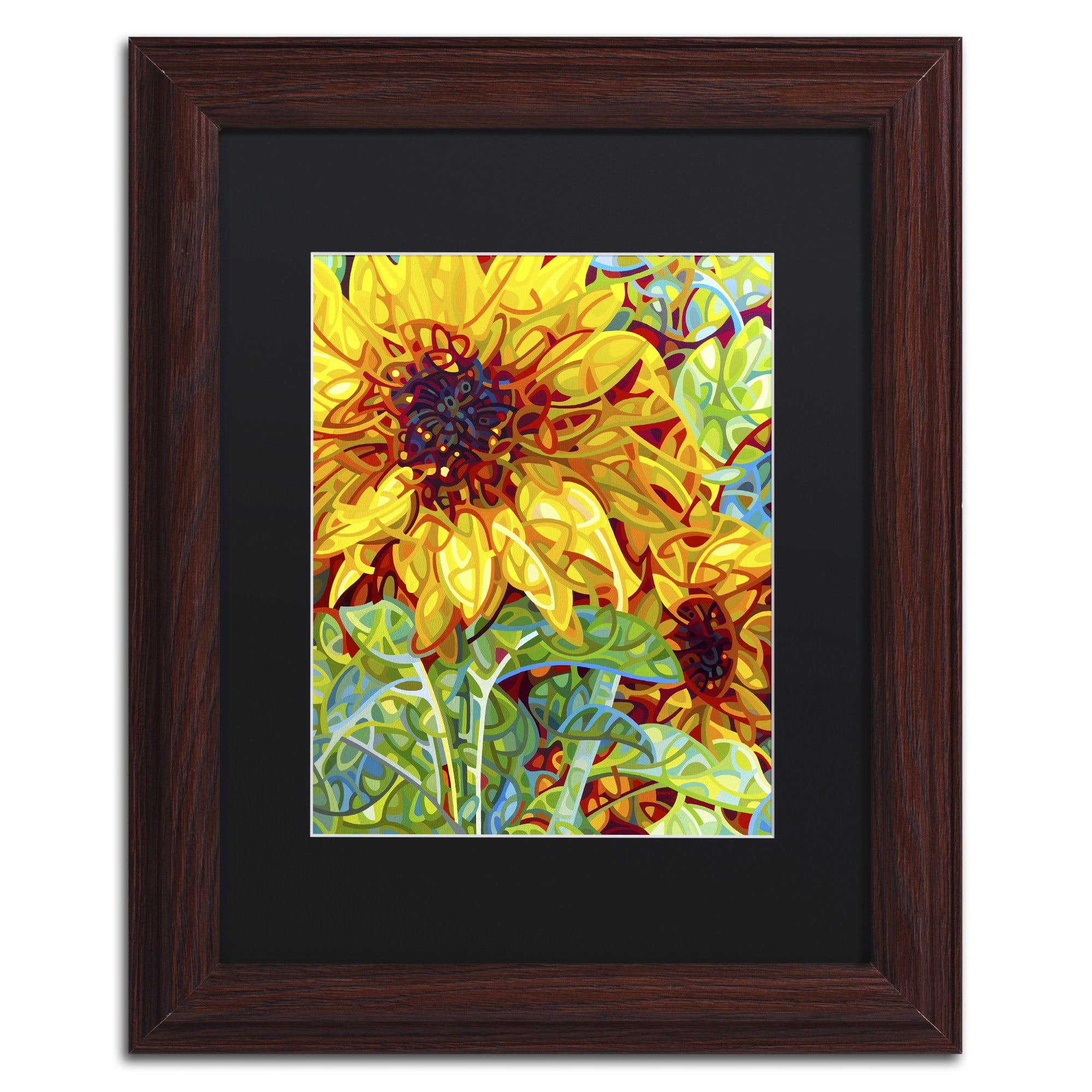 Mandy Budan 'Summer In The Garden' Black Matted Framed Art