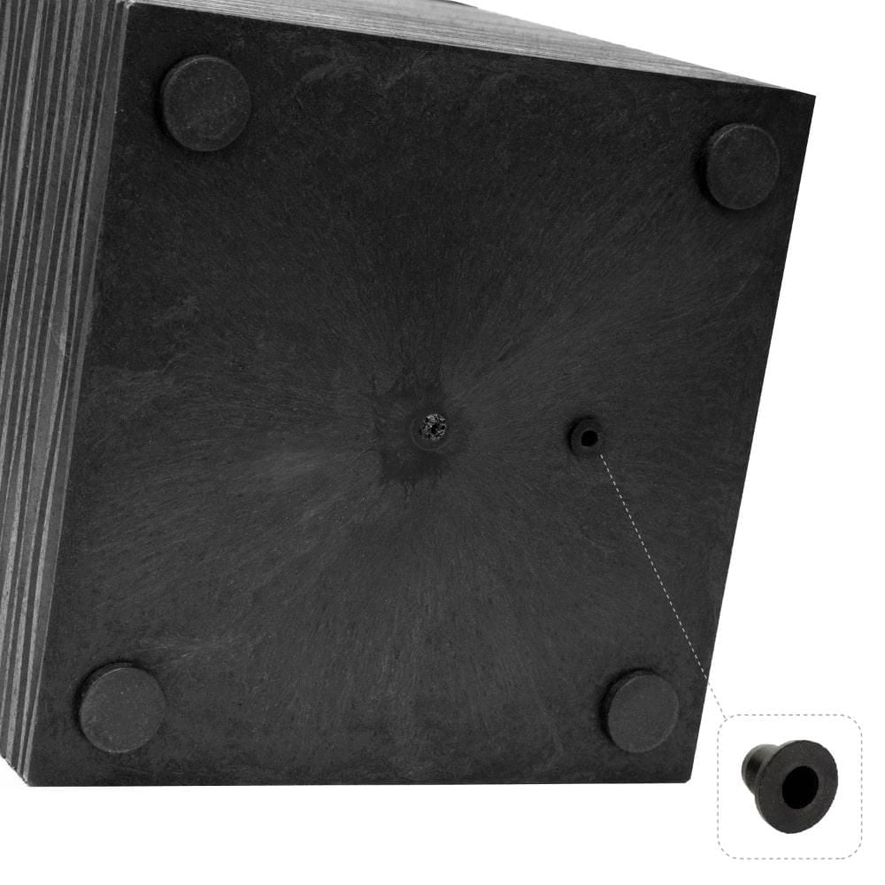 Tierra Verde 13in W x 26in H Citadel Horizon Large Recycled Self-Watering Indoor/Outdoor Column Planter in Black