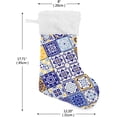 thumbnail image 3 of Coolnut Christmas Stockings 1PCS,Big Xmas Stockings Gift Decorations and Party Supplies,Used for Fireplace Decoration Socks-Turkish Ceramic Tile Style, 3 of 7