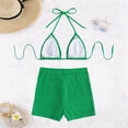 thumbnail image 4 of RUTAYY Women's Bikini Sets Solid Color Tankini Swimwear with Shorts 2 Piece Bathing Swimming Water Sport Swimsuit, 4 of 5