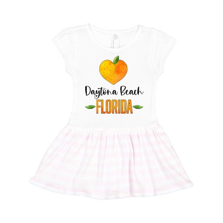 

Inktastic Daytona Beach Florida Orange in Heart Gift Toddler Girl Dress