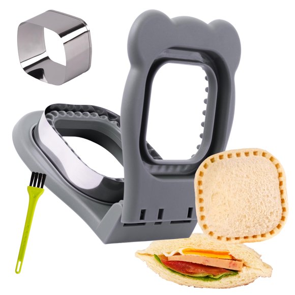 Sellador y cortador Uncrustables LEPCY para hacer sándwiches, color gris cuadrado