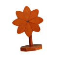 thumbnail image 2 of 4 posavasos de bambú con forma de molino de viento, novedosos y plegables, para decoración del hogar. color nogal, 2 of 9