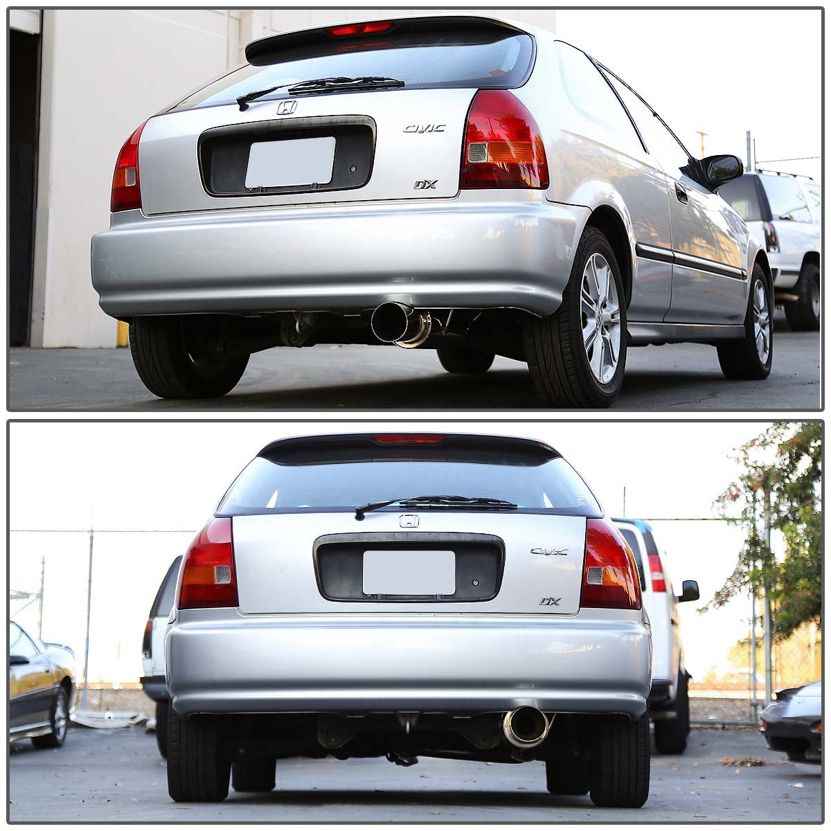 DNA Motoring CBE-HC963 For 1996 to 2000 Honda Civic Catback Exhaust System 4