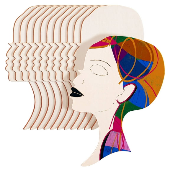 Milisten African Woman Face Cutouts for Home Decor 12Pcs